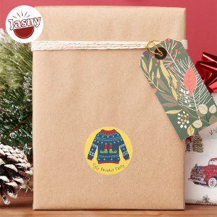 STICKER ROND PARTI BLEU DOUX