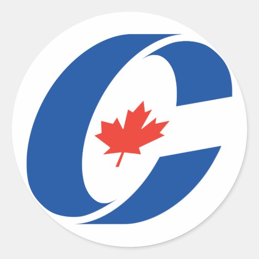 Sticker Rond Parti conservateur du Canada (Devant)