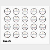 Sticker Rond Parti de baseball vintage (Feuille)