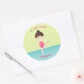 Sticker Rond Parti de la gymnastique (Enveloppe)