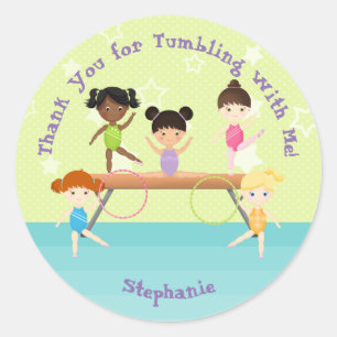 Sticker Rond Parti de la gymnastique