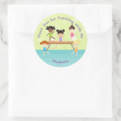 Sticker Rond Parti de la gymnastique (Sac)