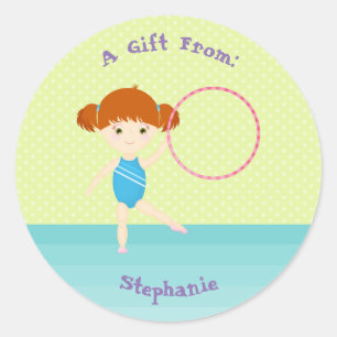 Sticker Rond Parti de la gymnastique