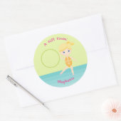 Sticker Rond Parti de la gymnastique (Enveloppe)