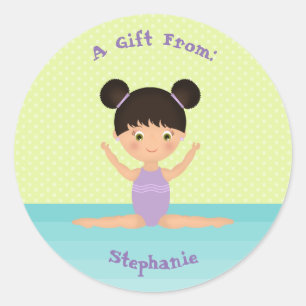Sticker Rond Parti de la gymnastique
