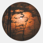 Sticker Rond Parti de Pleine lune Spooktacular (Devant)