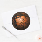 Sticker Rond Parti de Pleine lune Spooktacular (Enveloppe)