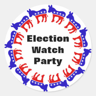 Sticker Rond Parti démocrate de surveillance des élections