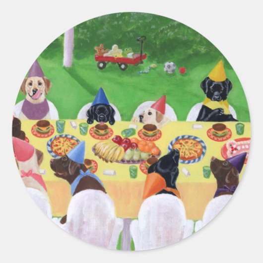 Sticker Rond Parti du Labrador (Devant)