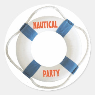 Sticker Rond Parti nautique bouée de sauvetage