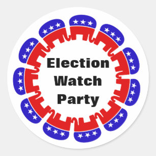 Sticker Rond Parti républicain de surveillance des élections