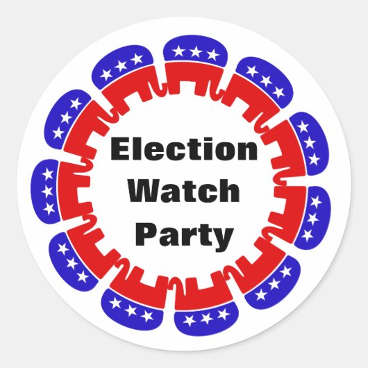 Sticker Rond Parti républicain de surveillance des élections (Devant)