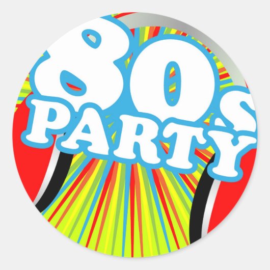 Sticker Rond Parti rétro (Devant)