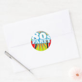 Sticker Rond Parti rétro (Enveloppe)