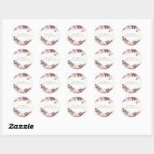 Sticker Rond Parti surprise | Beaux Bluebells et Roses (Feuille)