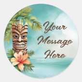 Sticker Rond Parti Tropical Tiki (Devant)