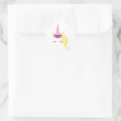 Sticker Rond Parti Unicorn (Sac)