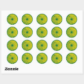 STICKER ROND PARTI VERT (Feuille)