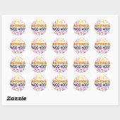 Sticker Rond Parti Woo Hoo Confetti à la retraite (Feuille)