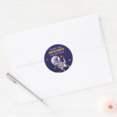 Sticker Rond Partie Anniversaire de enfant de l'astronaute T-Re (Enveloppe)