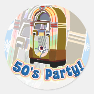 Sticker Rond Partie d'années '50