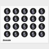 Sticker Rond Partie de jeu vidéo (Feuille)