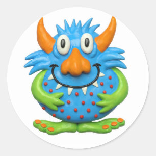 Sticker Rond Partie de monstre