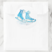 Sticker Rond Partie de patinage sur glace (Sac)
