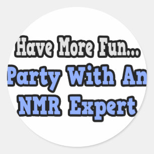 Sticker Rond Partie Dotée D'Un Expert RMN