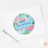 Sticker Rond Partie du pool (Enveloppe)