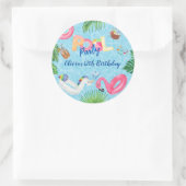 Sticker Rond Partie du pool (Sac)