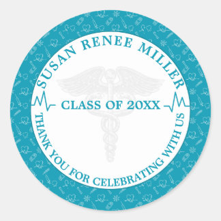Sticker Rond Partie Médicale de graduation