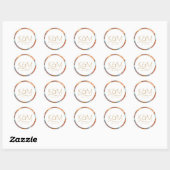 Sticker Rond Parties scintillant Abstraite Strata Border Mariag (Feuille)