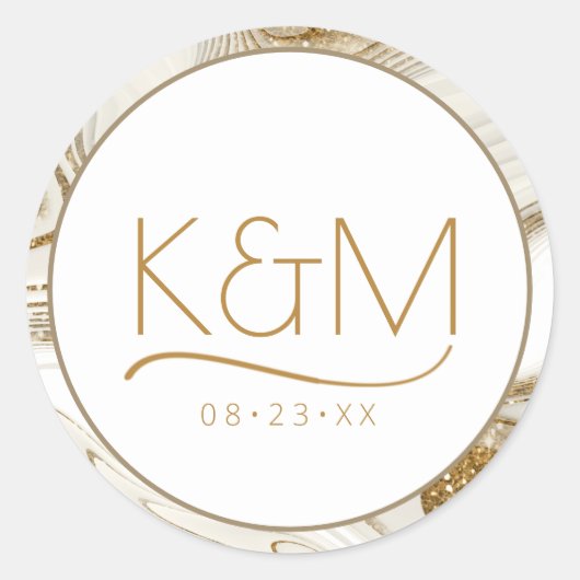 Sticker Rond Parties scintillant Abstraite Strata Bordure Maria (Devant)