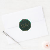 Sticker Rond Parties scintillant Abstraite Strata Mariage Merci (Enveloppe)