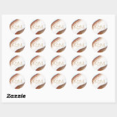 Sticker Rond Parties scintillant Abstraite Strata Mariage Wht S (Feuille)