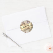 Sticker Rond Parties scintillant aquarelle et Merci d'huile (Enveloppe)