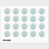 Sticker Rond Parties scintillant arc-en-ciel Wolf Paw Fille ten (Feuille)