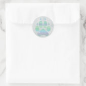 Sticker Rond Parties scintillant arc-en-ciel Wolf Paw Fille ten (Sac)