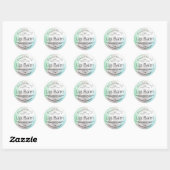 Sticker Rond Parties scintillant argent chatoyant Mint Blue Lip (Feuille)