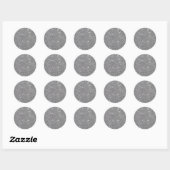 Sticker Rond Parties scintillant argent personnalisé tendance (Feuille)