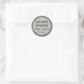 Sticker Rond Parties scintillant Argent Sparkly Laisser L'Amour (Sac)