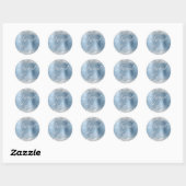 Sticker Rond Parties scintillant argentée Bleu clair Foil Fancy (Feuille)