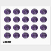 Sticker Rond Parties scintillant argentée Violet foncé Sweet si (Feuille)