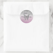 Sticker Rond Parties scintillant Baisers à papillon Baby shower (Sac)