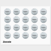 Sticker Rond Parties scintillant blanche étincelante douce 16 P (Feuille)