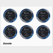Sticker Rond Parties scintillant Bleu foncé Lettres Sirènes Ann (Feuille)