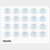 Sticker Rond PARTIES SCINTILLANT bleue FAUX Première communion (Feuille)
