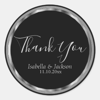 Sticker Rond Parties scintillant bleue marine et argent