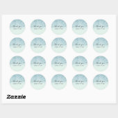 Sticker Rond Parties scintillant bleue Merci (Feuille)